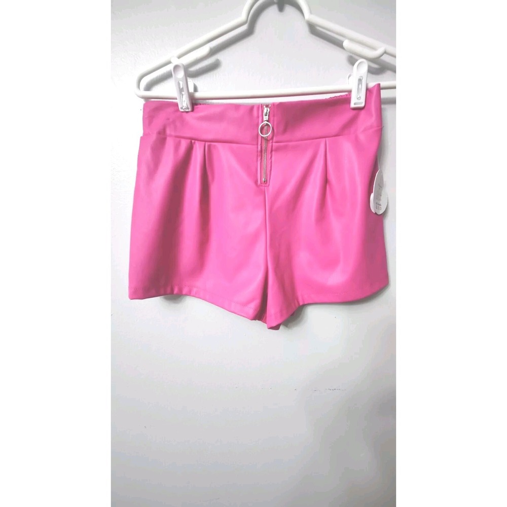 Jolie‎ & Joy Girls Relaxed Fit Pink 2" ShortVegan Leather Shortie Hot Pants L/14